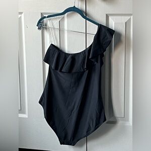 Jones New York Black One Shoulder Swimsuit Size Large